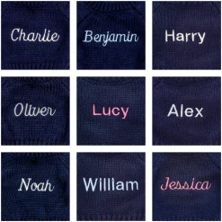 Bashful Fox Cub with Personalised Navy Jumper