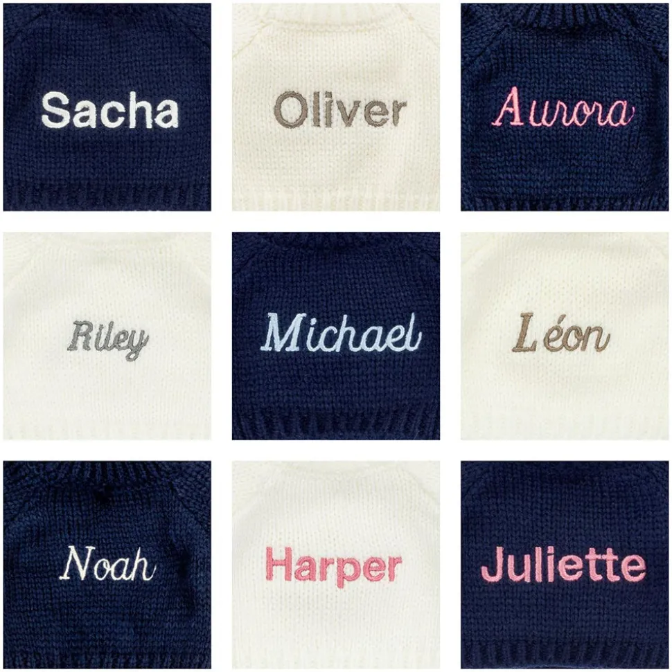 Bashful Kitten with Personalised Cream Jumper